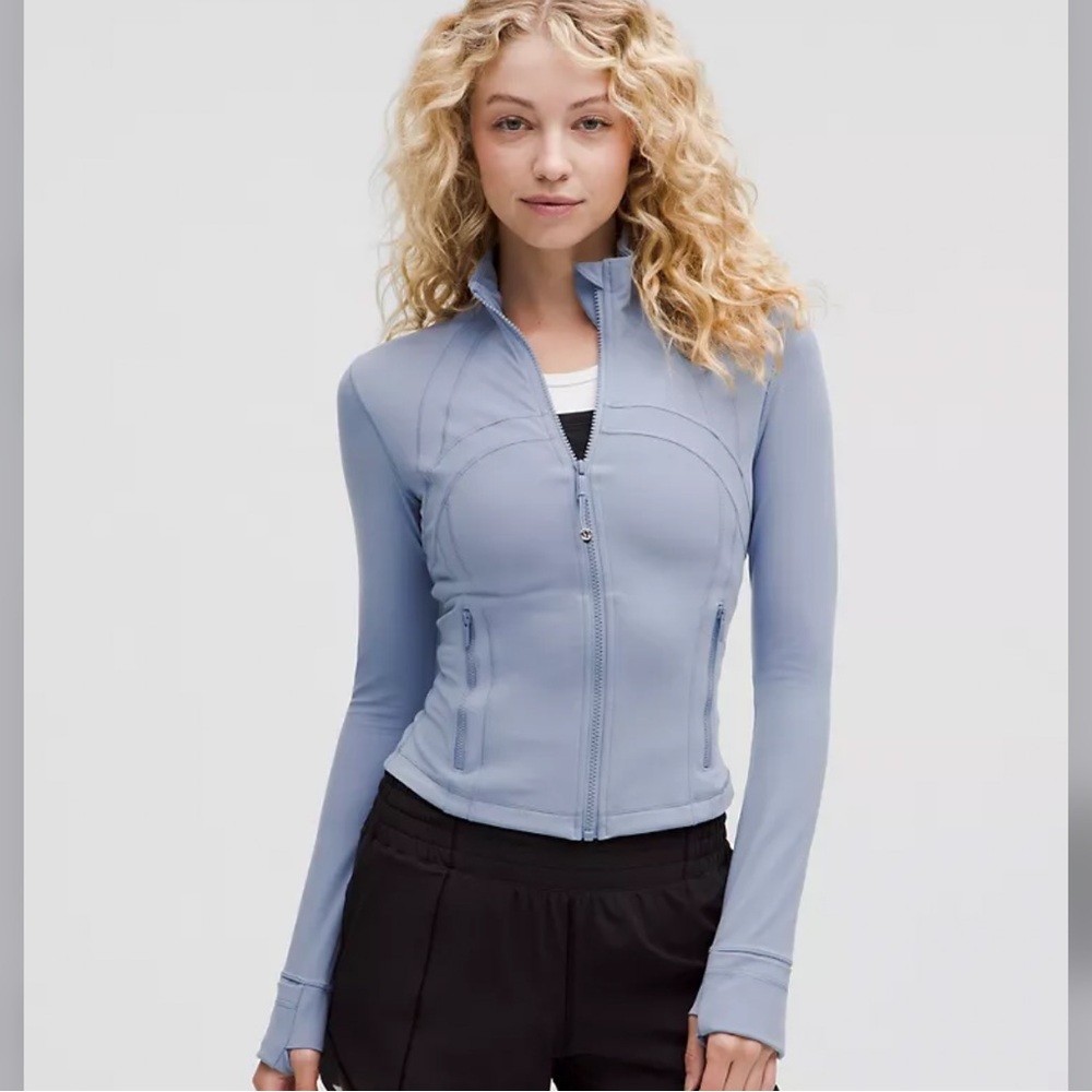 lululemon athletica Light Blue Zip-Up Top